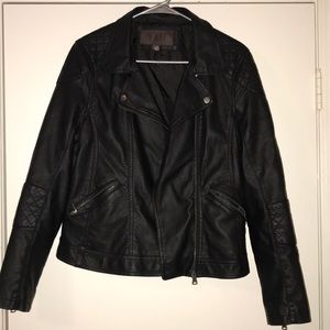 Black leather jacket
